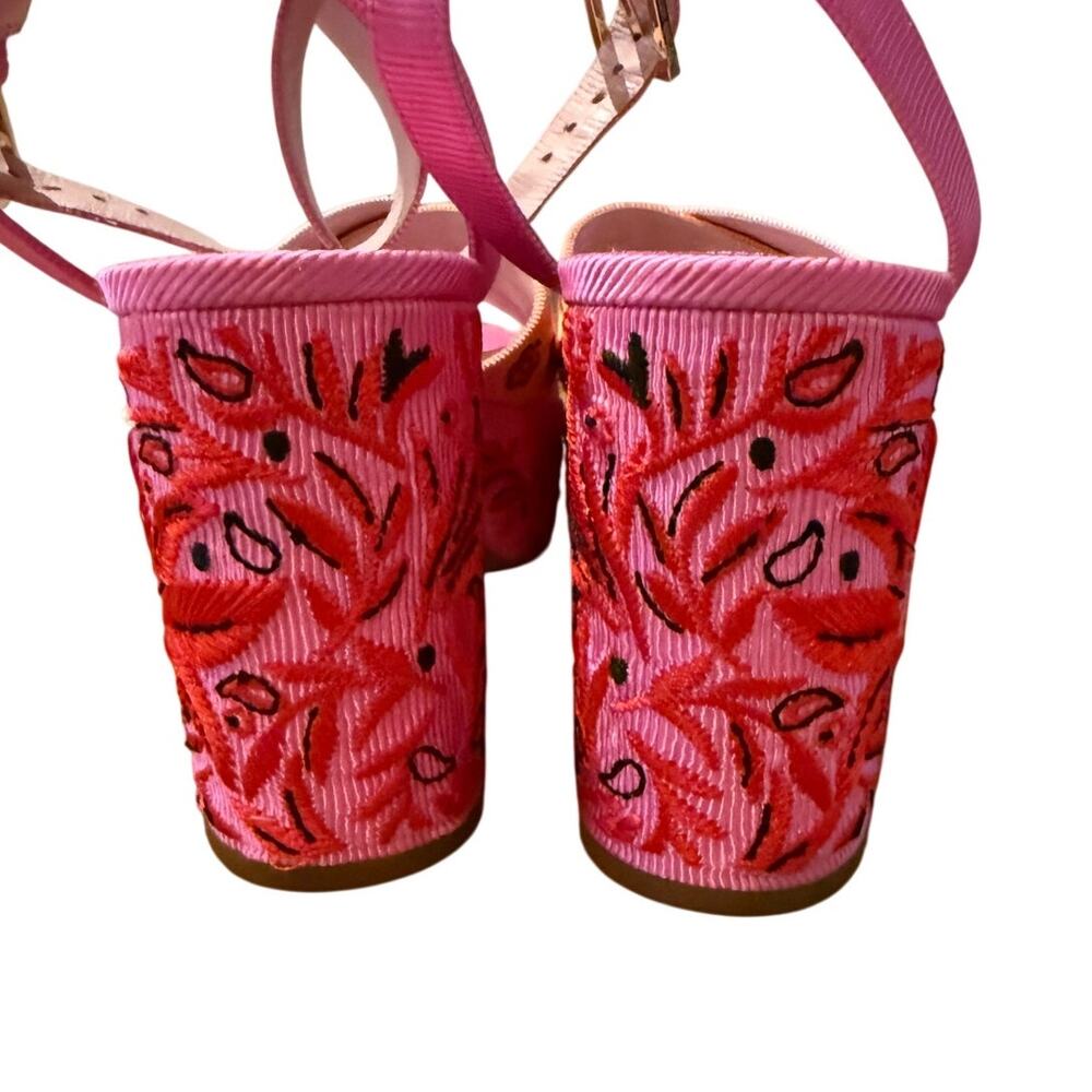 Kate Spade New York Rio Bandana Patchwork Platform Sandals Women's Sz. 9 - Picture 7 of 10